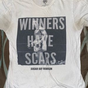 Sugar Ray Robinson Men’s Small White Tee